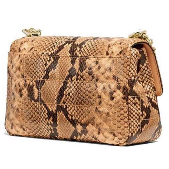 NWT Michael Kors Soho Large Chain Cantaloupe Quilted Shoulderbag 30T1L1SL3N $428 - Picture 4 of 8